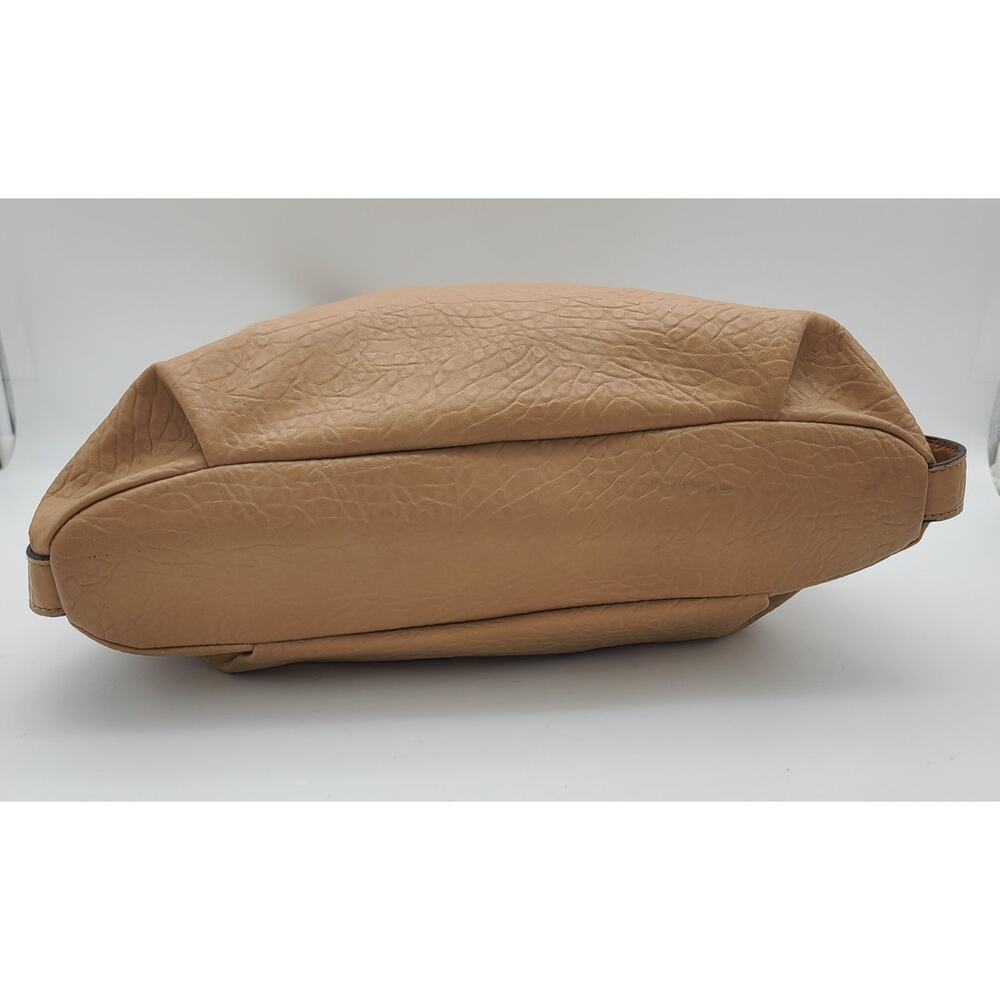 Sofia Vergara Large Soft Leather Textured Tan / B… - image 8